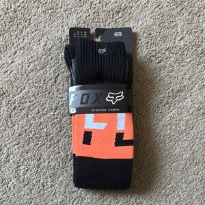 Fox Men's Performance MX Riding socks Black and Orange Size M
